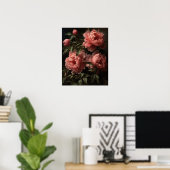 Pink Peony Blume Art Print Poster (Heimbüro)