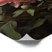 Pink Peony Blume Art Print Poster (Ecke)