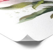 Pink Peony Blume Art Print Poster (Ecke)