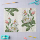 Pink Peony Blume Bläserne Streifen Decoupage Seidenpapier (Basteln)