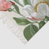 Pink Peony Blume Bläserne Streifen Decoupage Seidenpapier (Detail)