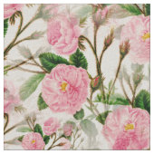 Pink Peony Blume, Blätter & Buds Muster Stoff (Nahaufnahme)