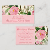 Pink Peony Blume, Blätter & Buds Muster Visitenkarte (Vorne/Hinten)