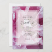 Pink Peony Blume Brautparty Einladung (Vorderseite)