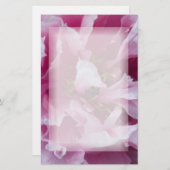 Pink Peony Blume Briefpapier (Vorne/Hinten)