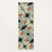 Pink Peony Blume Center Muster Personalisiert Yogamatte (Vorderseite)