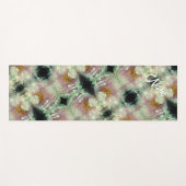 Pink Peony Blume Center Muster Personalisiert Yogamatte (Vorderseite (Horizontal))