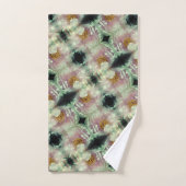 Pink Peony Blume Center Pattern Badhandtuch Set (Handtuch)