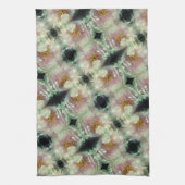 Pink Peony Blume Center Pattern Geschirrtuch (Vertikal)