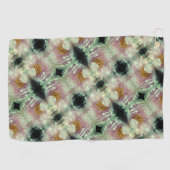 Pink Peony Blume Center Pattern Golfhandtuch (Horizontal)