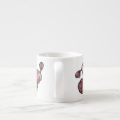 Pink Peony Blume Espressotasse (Rückseite)