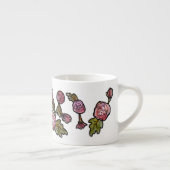 Pink Peony Blume Espressotasse (Rechts)