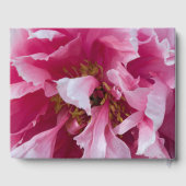 Pink Peony Blume Feier zum Leben Beerdigung Gästebuch (Rückseite)