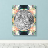 Pink Peony Blume gestalten Ihr eigenes Foto Leinwanddruck (Insitu (Holzboden))