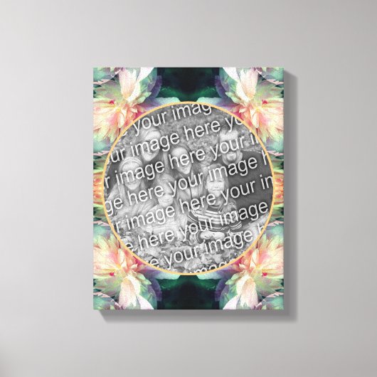 Pink Peony Blume gestalten Ihr eigenes Foto Leinwanddruck (Vorderseite)