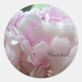 Pink Peony Blume Hochzeit Einladung Siegel Runder Aufkleber