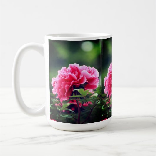 Pink Peony Blume im Garten-33333 Kaffeetasse (Links)