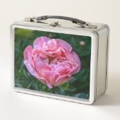 Pink Peony Blume, kanadische Fotografie Metall Brotdose (Vorderseite)