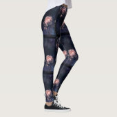 Pink Peony Blume Leggings (Rechts)