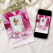 Pink Peony Blume Living Beerdigung Party Einladung