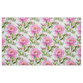 Pink Peony Blume mit Sage Green Blätter Stoff (Fat Quarter (45,7 x 55,9 cm))