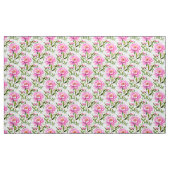 Pink Peony Blume mit Sage Green Blätter Stoff (Yard (91,4 cm))