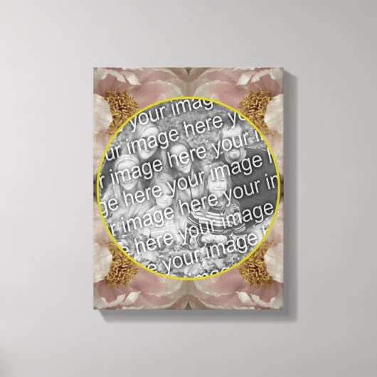 Pink Peony Blume Rahmen erstellen Sie Ihr eigenes  Leinwanddruck (Vorderseite)