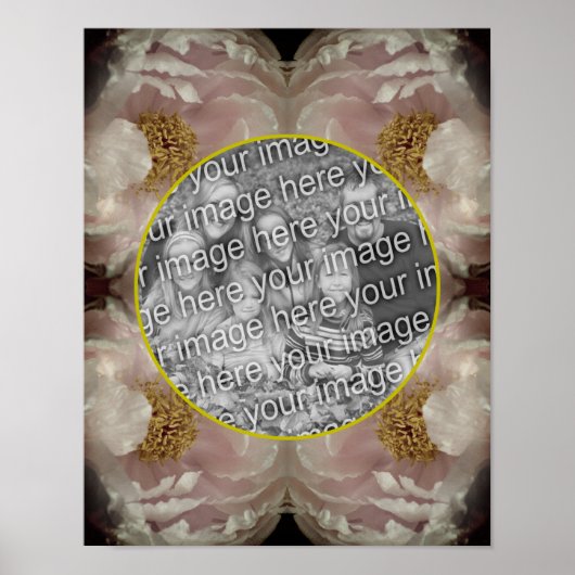 Pink Peony Blume Rahmen erstellen Sie Ihr eigenes Poster (Vorne)