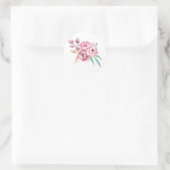 Pink PEONY Blume Runder Aufkleber (Tasche)