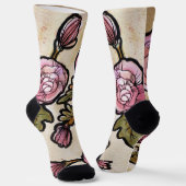 Pink Peony Blume Socken (Gewinkelt)