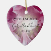 Pink Peony Blume Verlobung Keramikornament (Rechts)