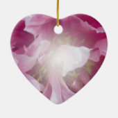 Pink Peony Blume Verlobung Keramikornament (Hinten)