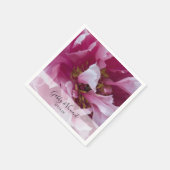 Pink Peony Blume Wedding Serviette (Ecke)