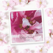 Pink Peony Blume Wedding Serviette