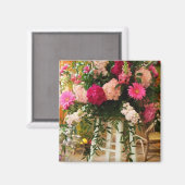 Pink_Peony_Blume_Zeremonie_Arrangement_On_Stand Magnet (Vorderseite/Rückseite)
