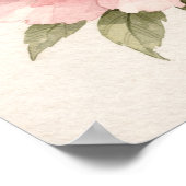 Pink Peony Botanical Poster (Ecke)