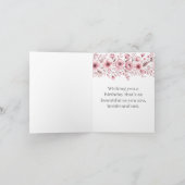 Pink Peony Bouquet Individuelle Name & Text Hübsch Karte (Innenseite)