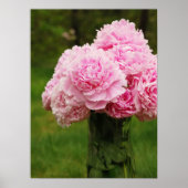 Pink Peony Bouquet Poster (Vorne)