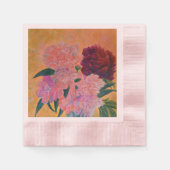Pink Peony Bouquet Serviette (Vorderseite)