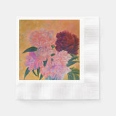 Pink Peony Bouquet Serviette (Vorderseite)