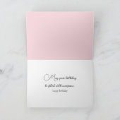 Pink Peony Bouquet zum Geburtstag Karte (Innenseite)