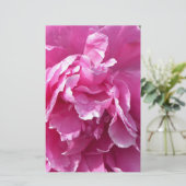Pink Peony Briefpapier (Stehend Vorderseite)
