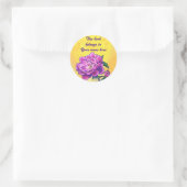 Pink Peony Buchzeichen Sticker (Tasche)