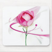 Pink Peony Bud Abstrakte Malerei Mousepad (Vorne)