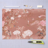 Pink Peony Chinoiserie Gewebe Seidenpapier (Handwerk)
