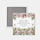 Pink Peony Christlich Bible Vers Inspiration Magnet (Vorderseite/Rückseite)