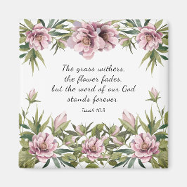 Pink Peony Christlich Bible Vers Inspiration Magnet