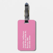 Pink Peony Custom Luggage Tag Gepäckanhänger (Rückseite vertikal)