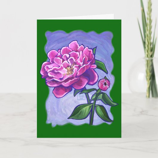 Pink Peony Customizable Happy Mother' Day Karte (Vorderseite)