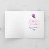 Pink Peony Customizable Happy Mother' Day Karte (Innenseite)